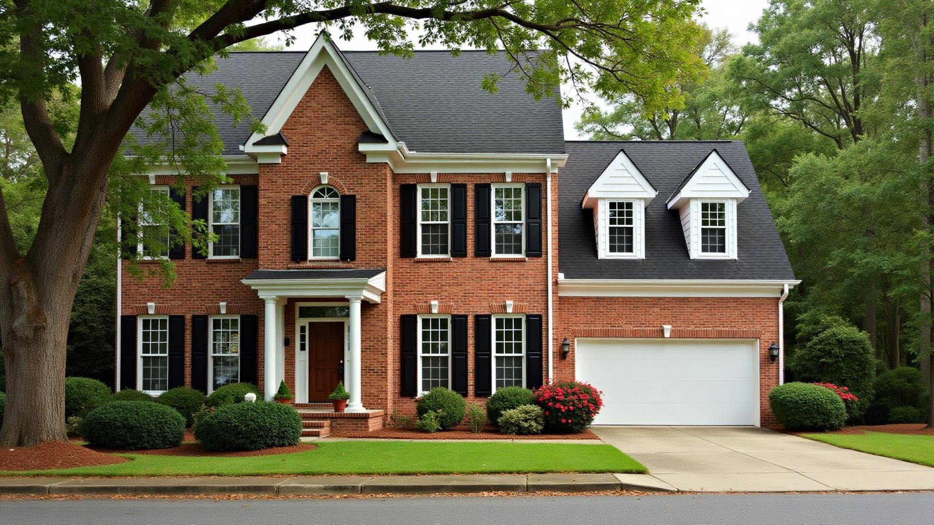 Traditional Georgia home being inspected for radon