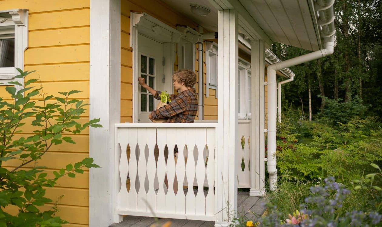 Family living room where a radon detector should be properly placed