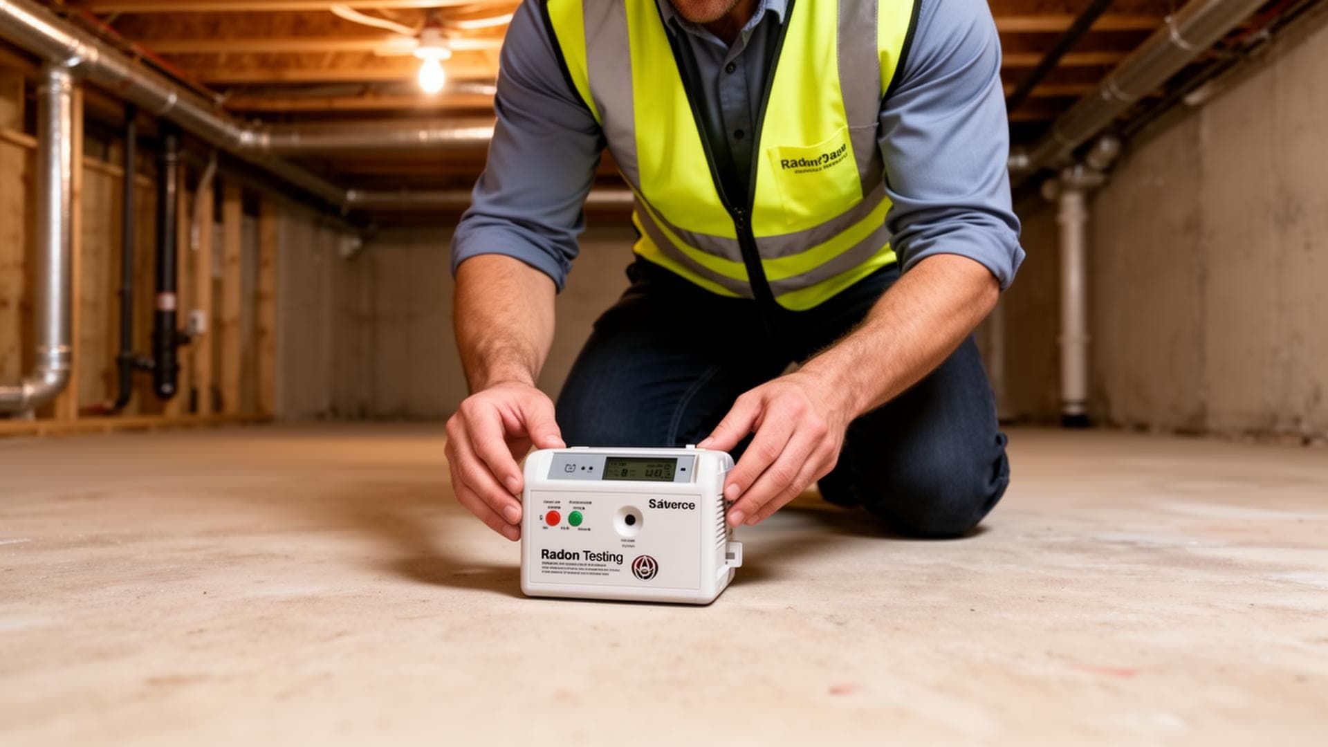 Professional continuous radon monitor used for accurate home testing