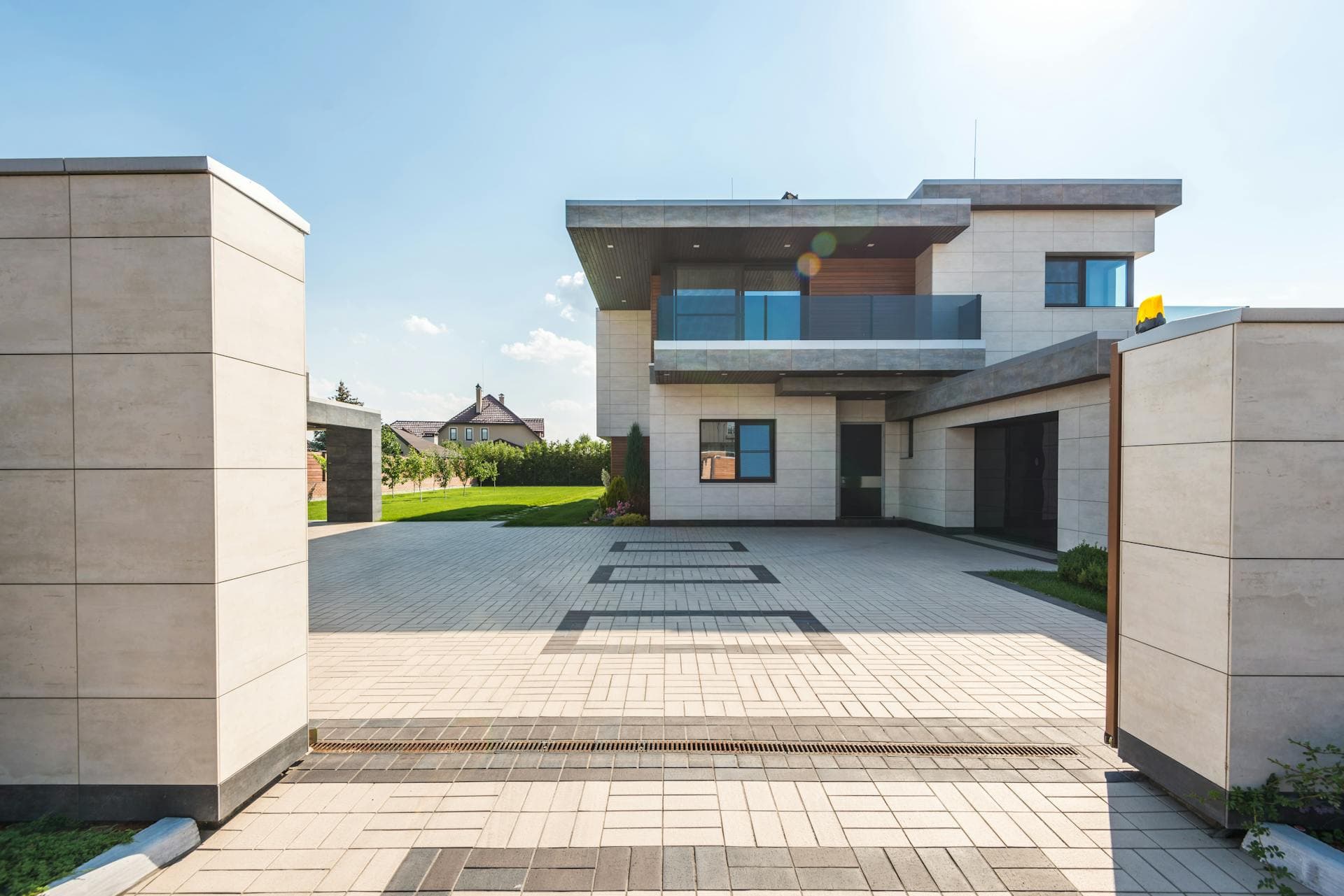 Modern new construction home exterior in Atlanta GA