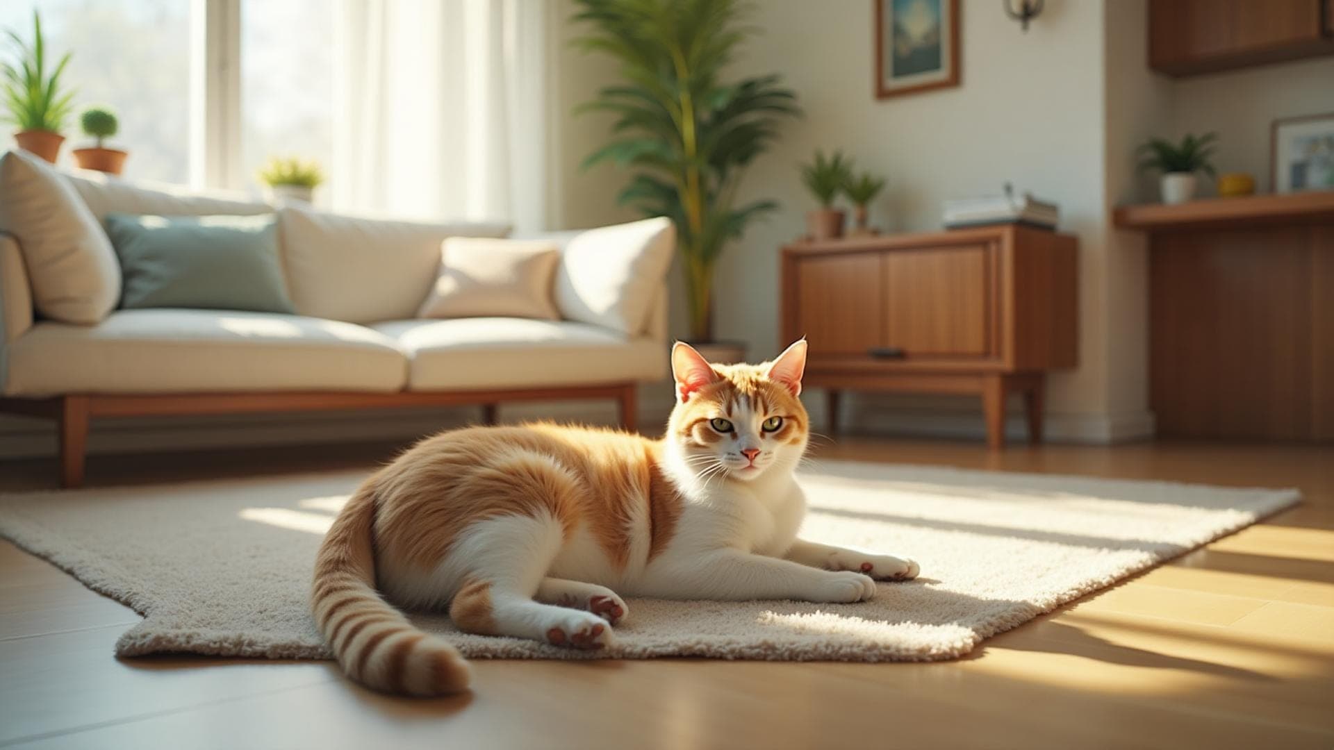 Cat in home environment