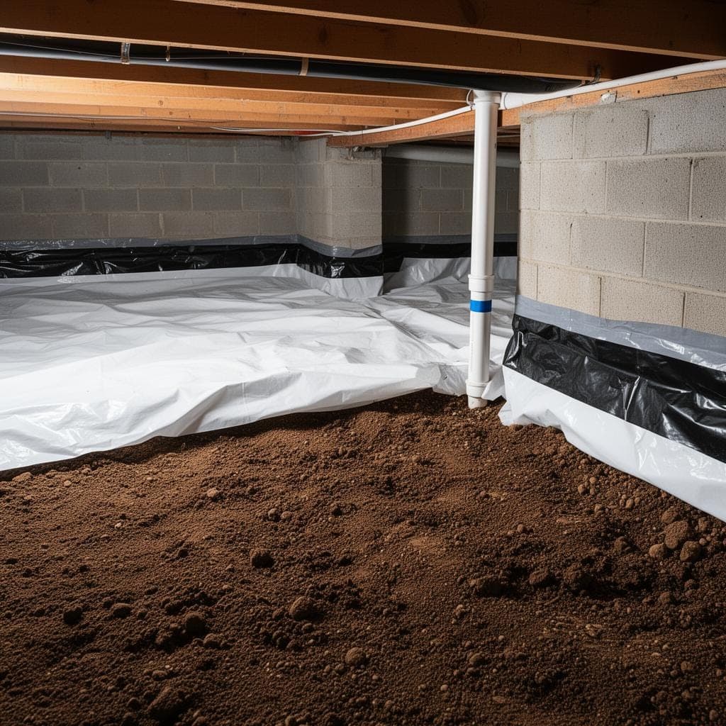 Crawl space radon mitigation in Roswell GA historic home